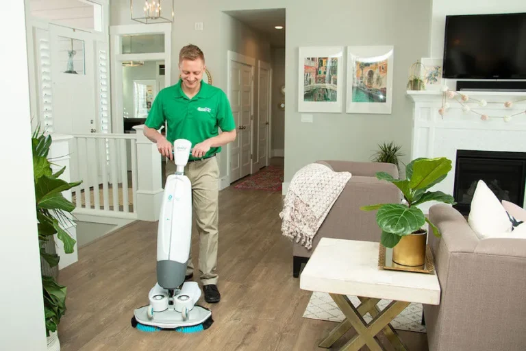 Professional floor cleaning machine used to remove stains and pet odours from hard flooring surfaces