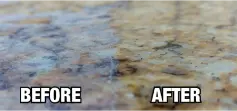 Before and after carpet cleaning image showing a dirty carpet surface compared to a cleaner, brighter finish after deep cleaning