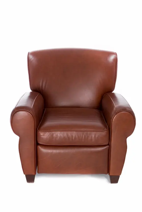 Leather armchair suitable for professional upholstery cleaning in Calgary to remove stains, odours, and everyday dirt buildup