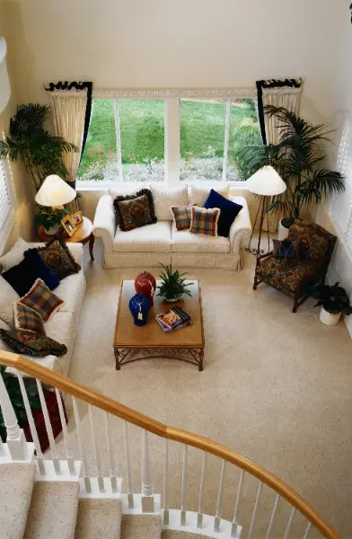 Clean and sanitized carpet and upholstery in a Calgary living room
