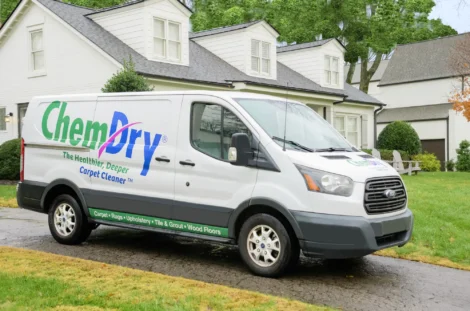 Professional carpet cleaning service van serving homes in Airdrie Alberta